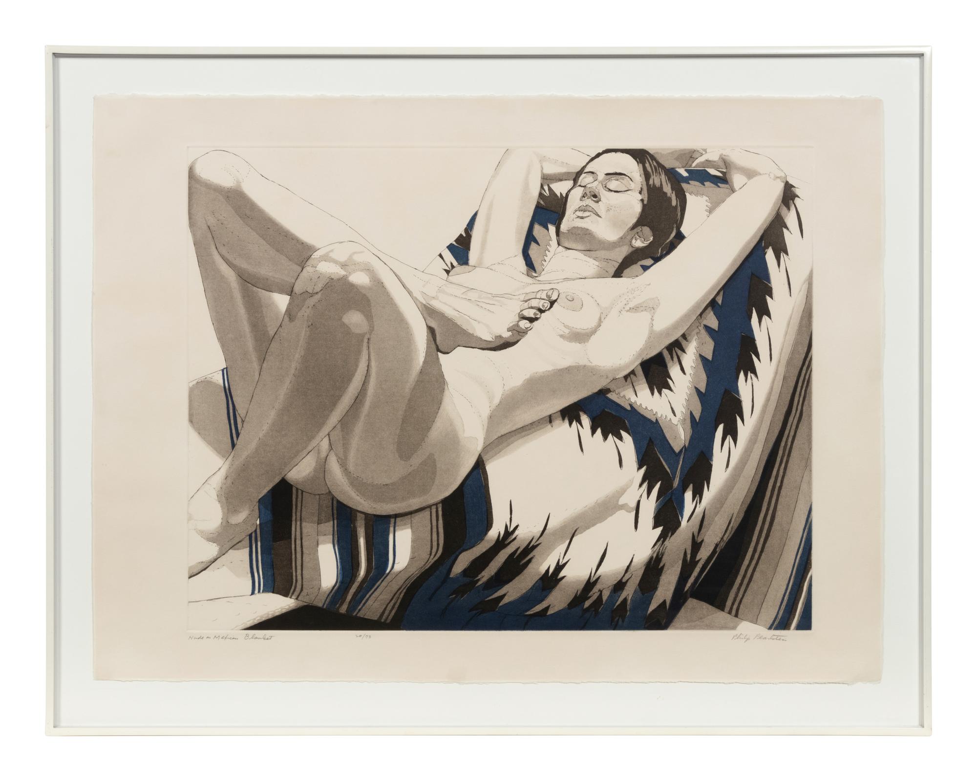 Nude on Mexican Blanket and Nude Sitting on a Chair)