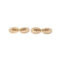 YELLOW GOLD BUTTON CUFFLINKS