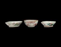 Three Chinese Famille Rose Porcelain Bowls