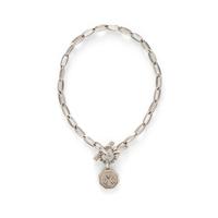 SLANE, STERLING SILVER TOGGLE CHAIN NECKLACE WITH DIAMOND INSECT PENDANT