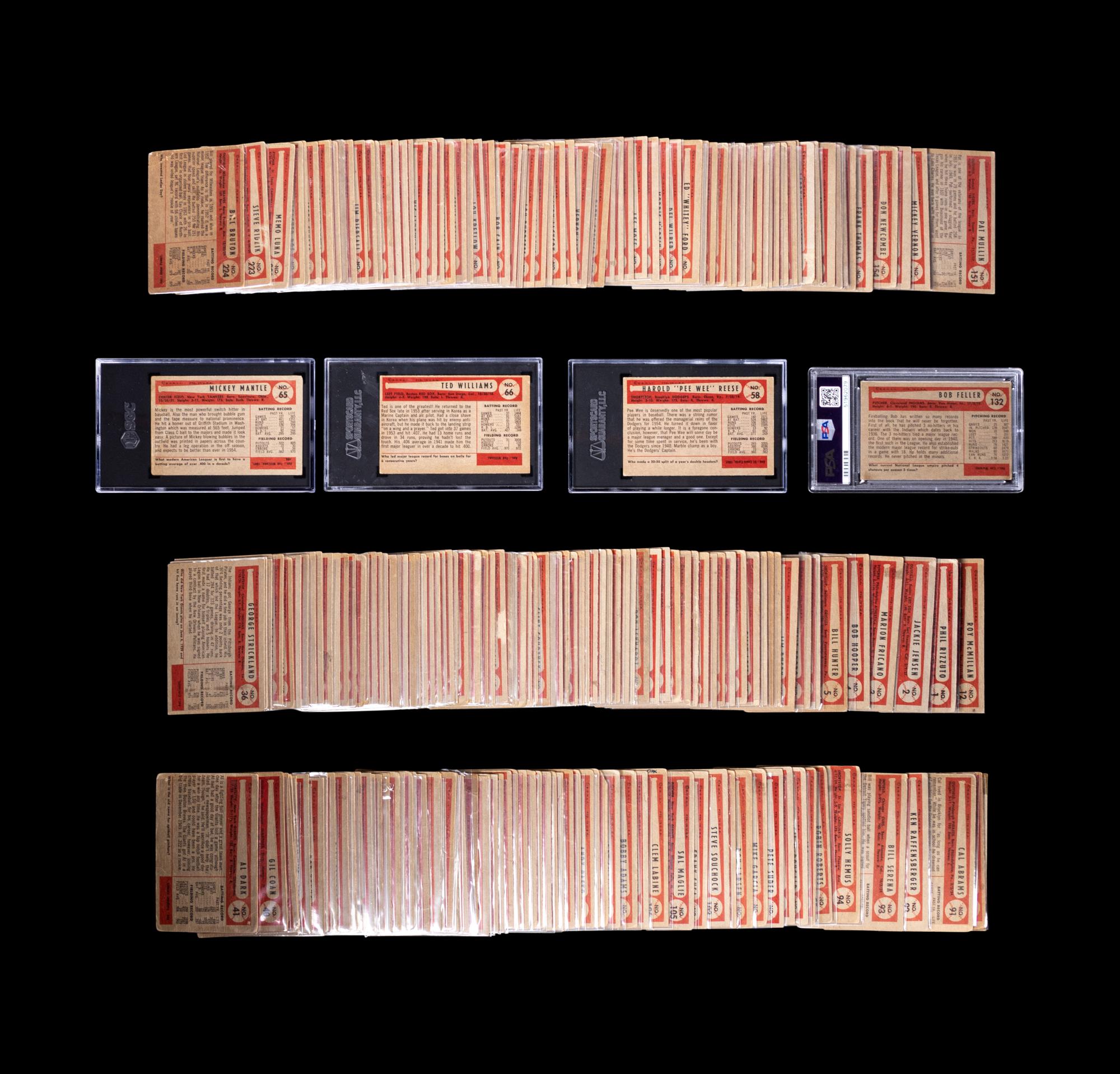 A Complete Set of 1954 Bowman Baseball Cards (224/224)
