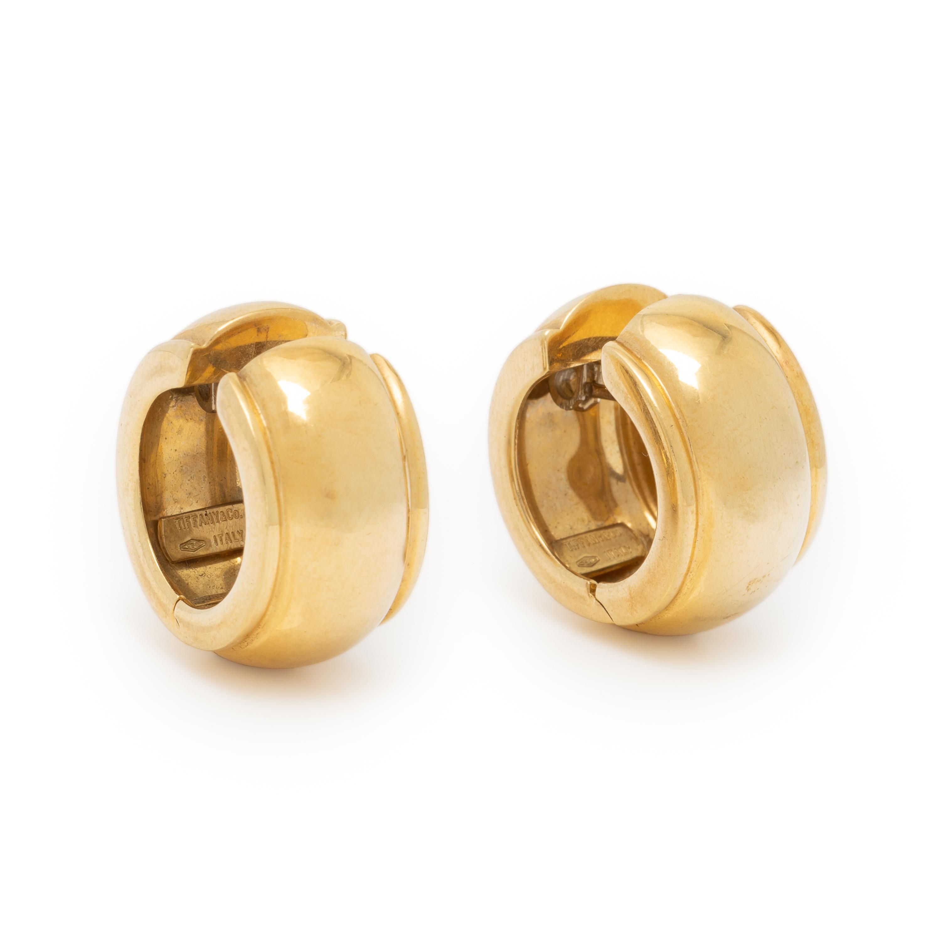 Tiffany & Co., Yellow Gold Hoop Earrings