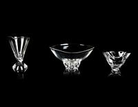 Three Steuben Cut Glass Articles