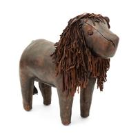 An Omersa and Co. Leather "Lion" Foot Stool