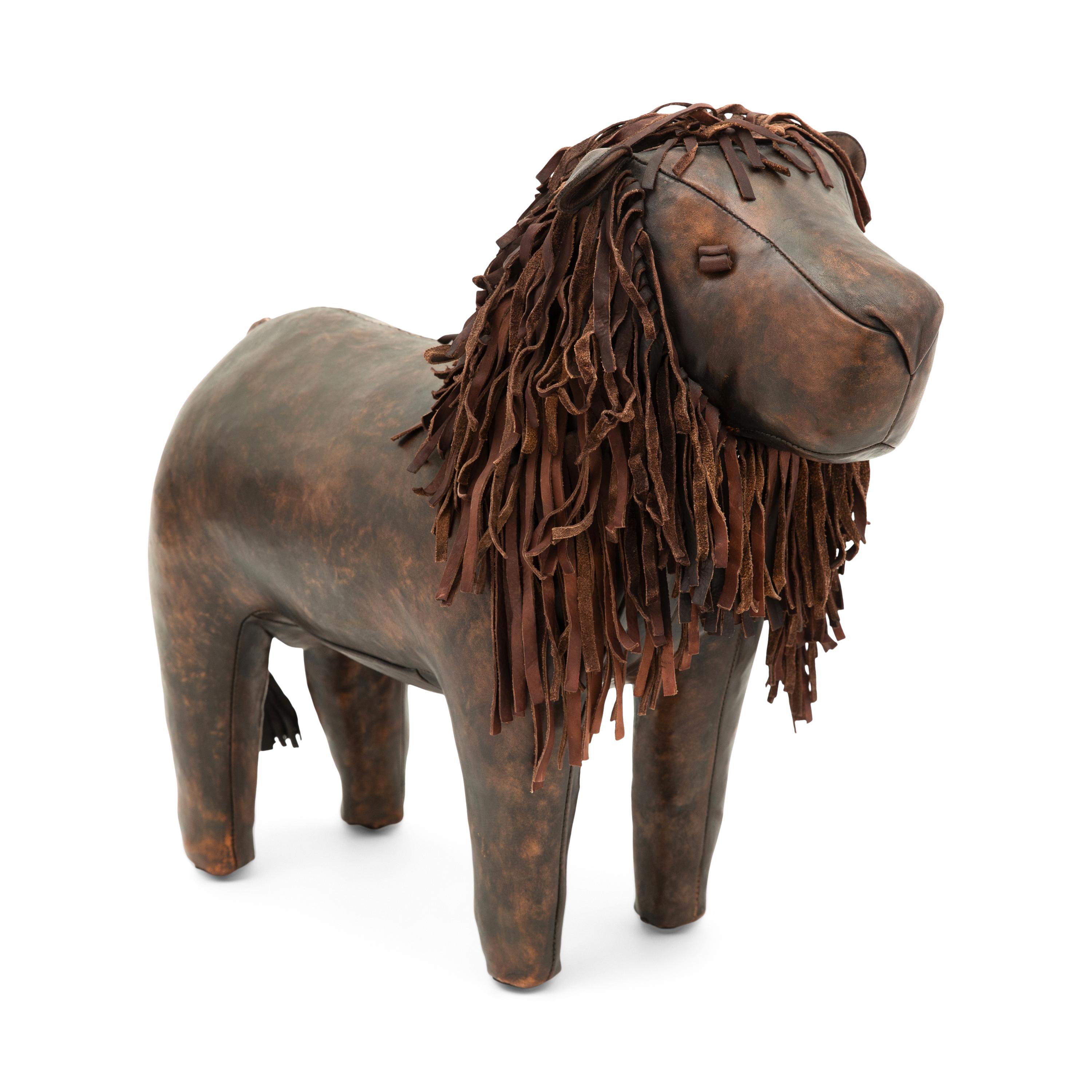 An Omersa and Co. Leather "Lion" Foot Stool
