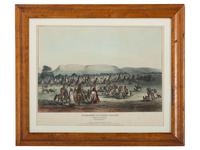 [NATIVE AMERICANS] Encampment of Piekann Indians, Near Fort McKenzie . Phila.: Rice and Clark, 1842.