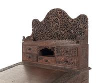 An Anglo-Burmese Carved Hardwood Desk