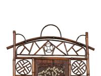A Chinese Bamboo Screen Panel with Mother-of-Pearl Inlay