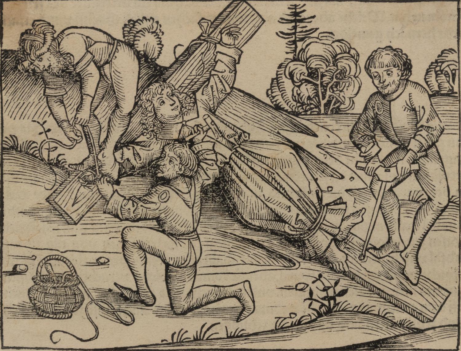 A group of four engravings depicting religious imagery