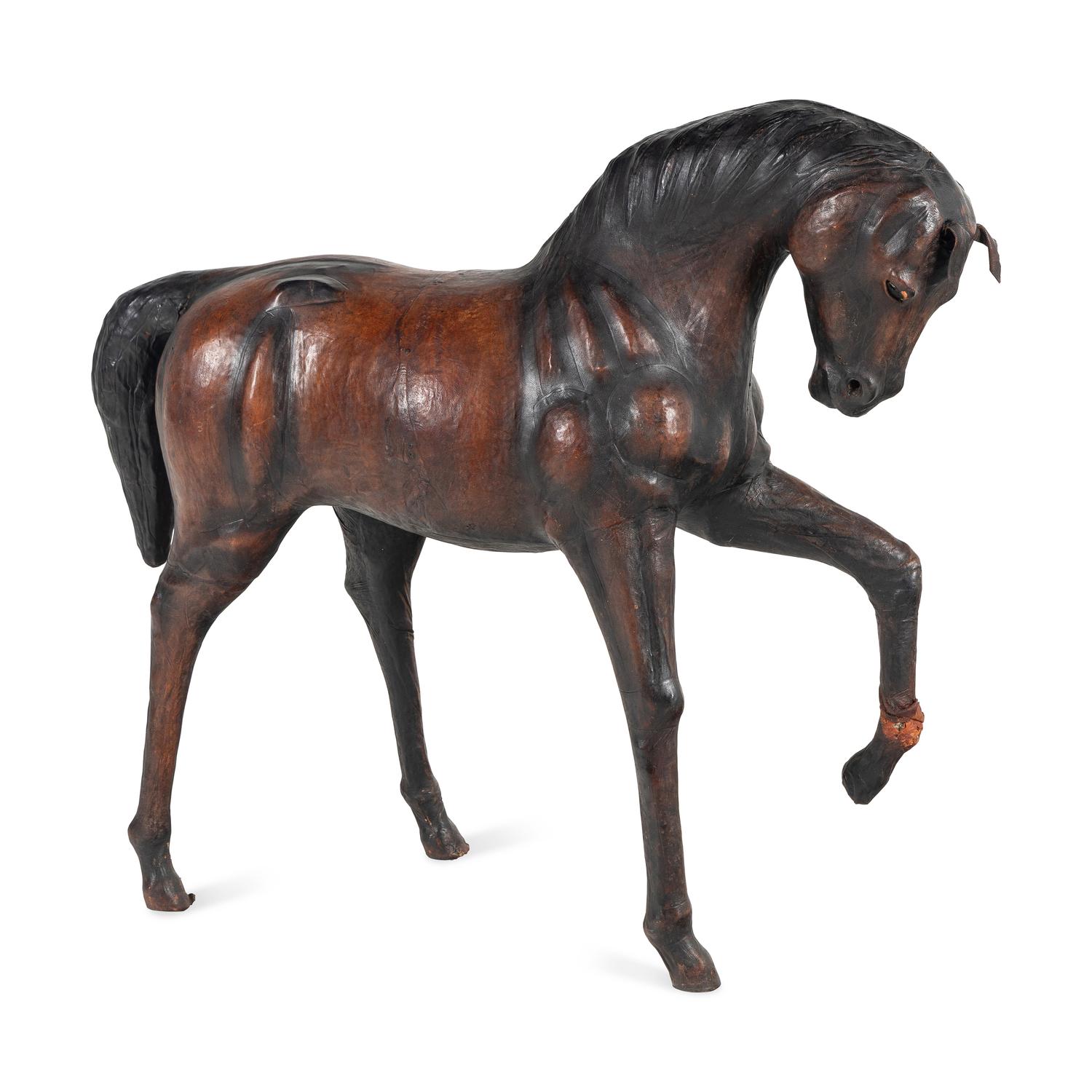 A Large Leather Model of a Horse