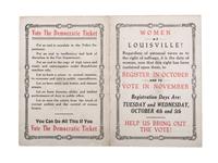 [RECONSTRUCTION]. -- [JIM CROW]. Four items of ephemera related to anti-Black activity and Democratic politics, comprising: