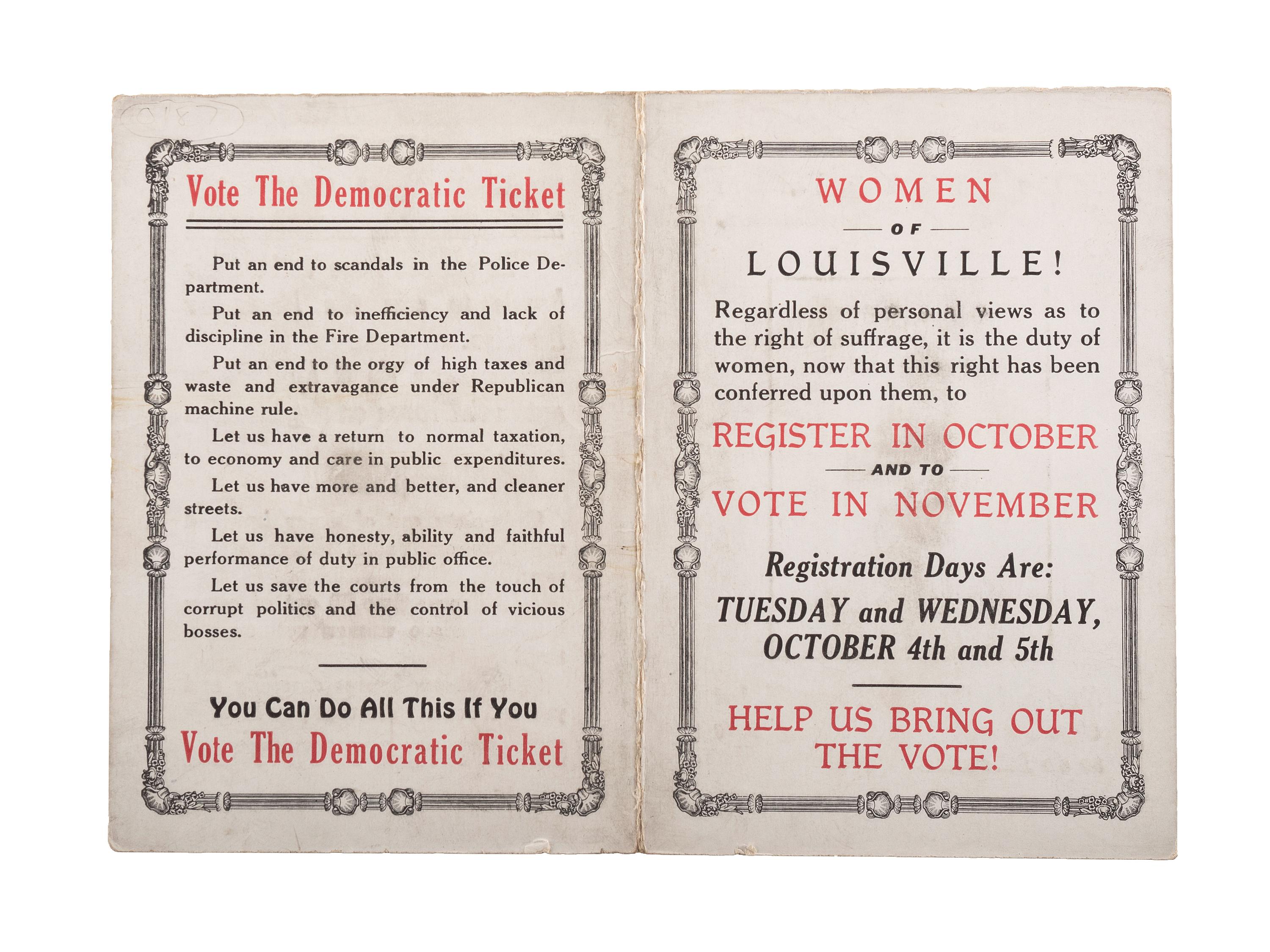 [RECONSTRUCTION]. -- [JIM CROW]. Four items of ephemera related to anti-Black activity and Democratic politics, comprising: