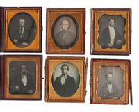 [EARLY PHOTOGRAPHY]. 32 sixth plate daguerreotypes of men with beards, incl. example by BOGARDUS.