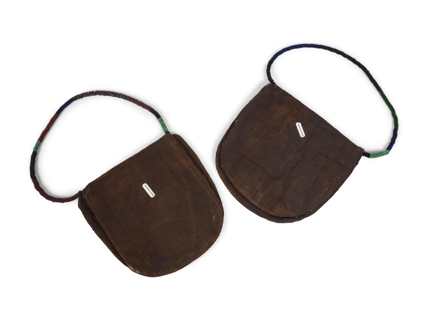 Yoruba Beaded Diviner's Hanging Panel and Beaded Purses