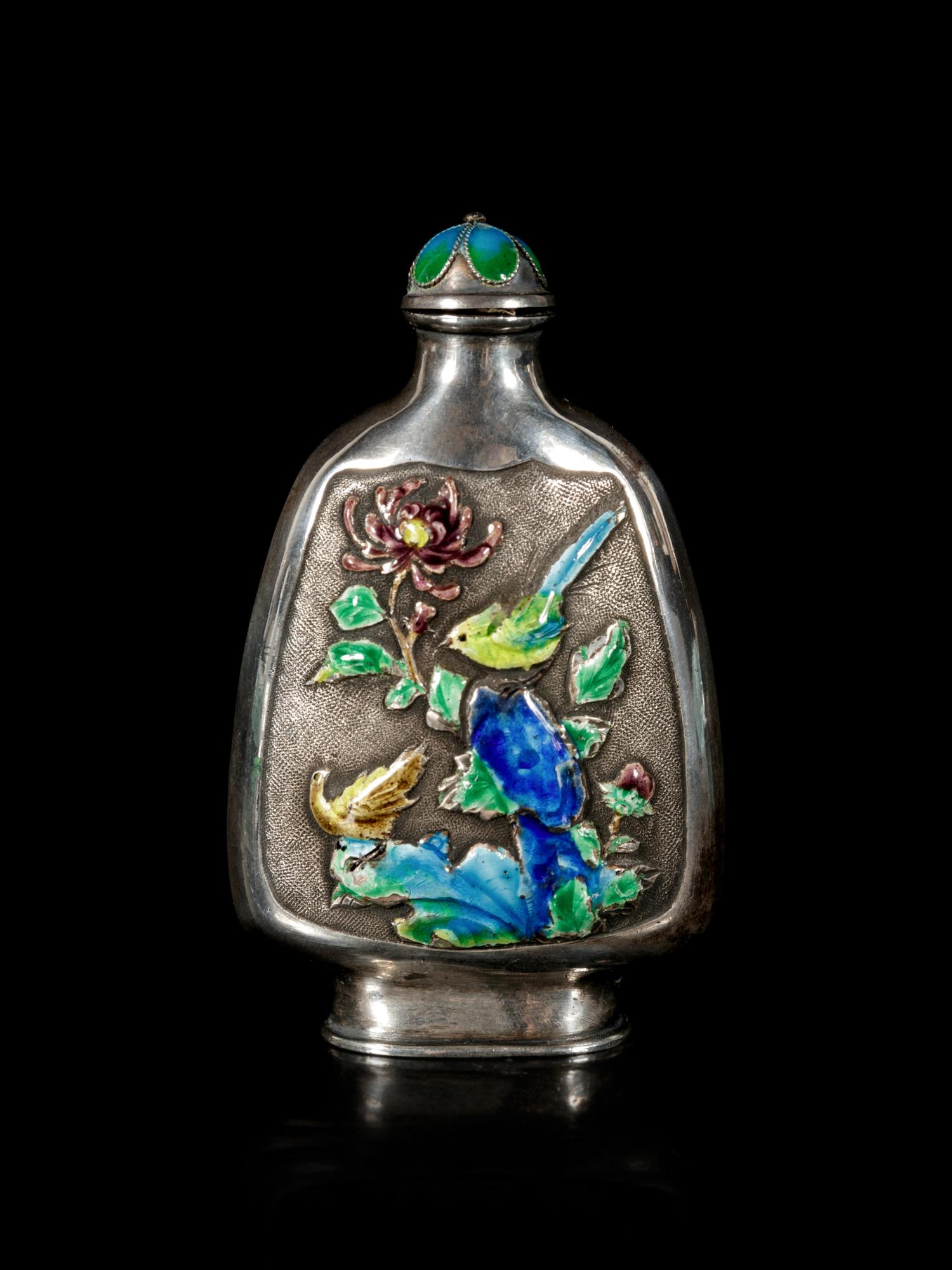 An Enamel on Silver Snuff Bottle