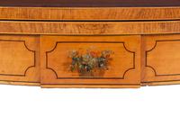 A Regency Painted and Inlaid Satinwood Flip-Top Game Table