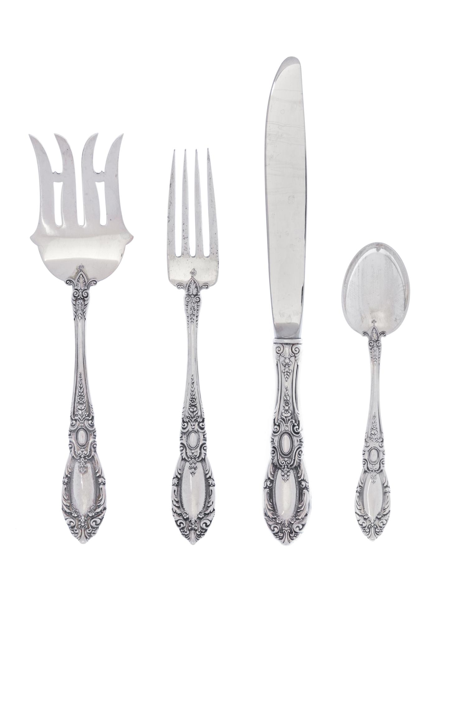 An American Silver Flatware Service