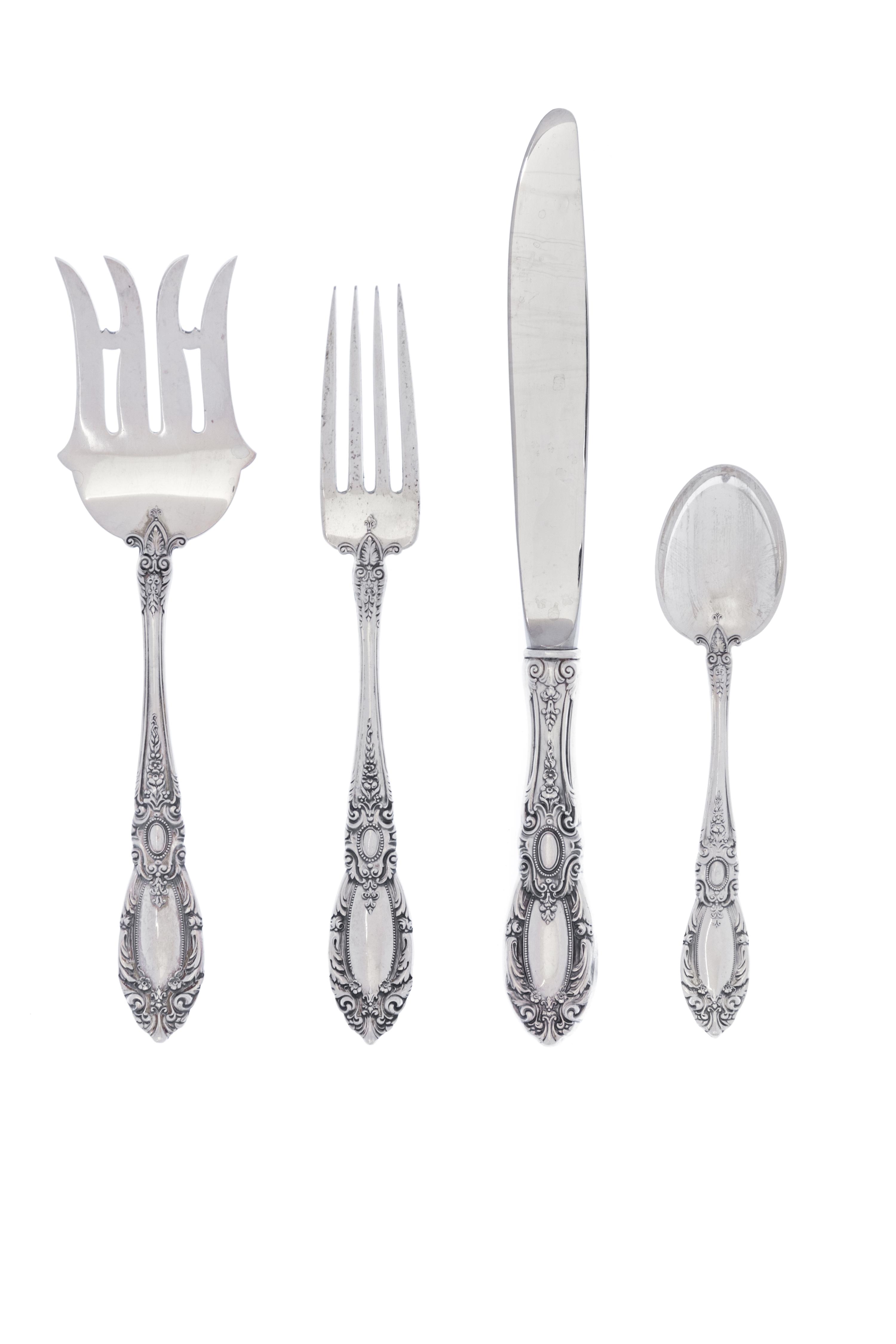 An American Silver Flatware Service