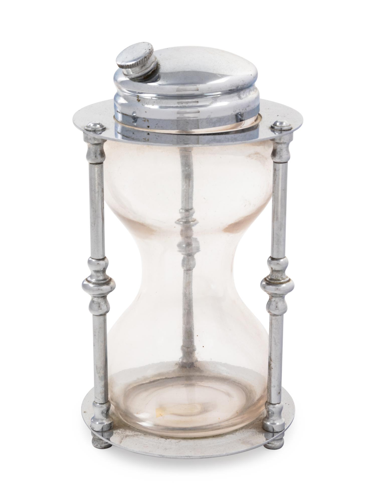 A Maxwell Phillip Co. 'Hourglass' Cocktail Shaker