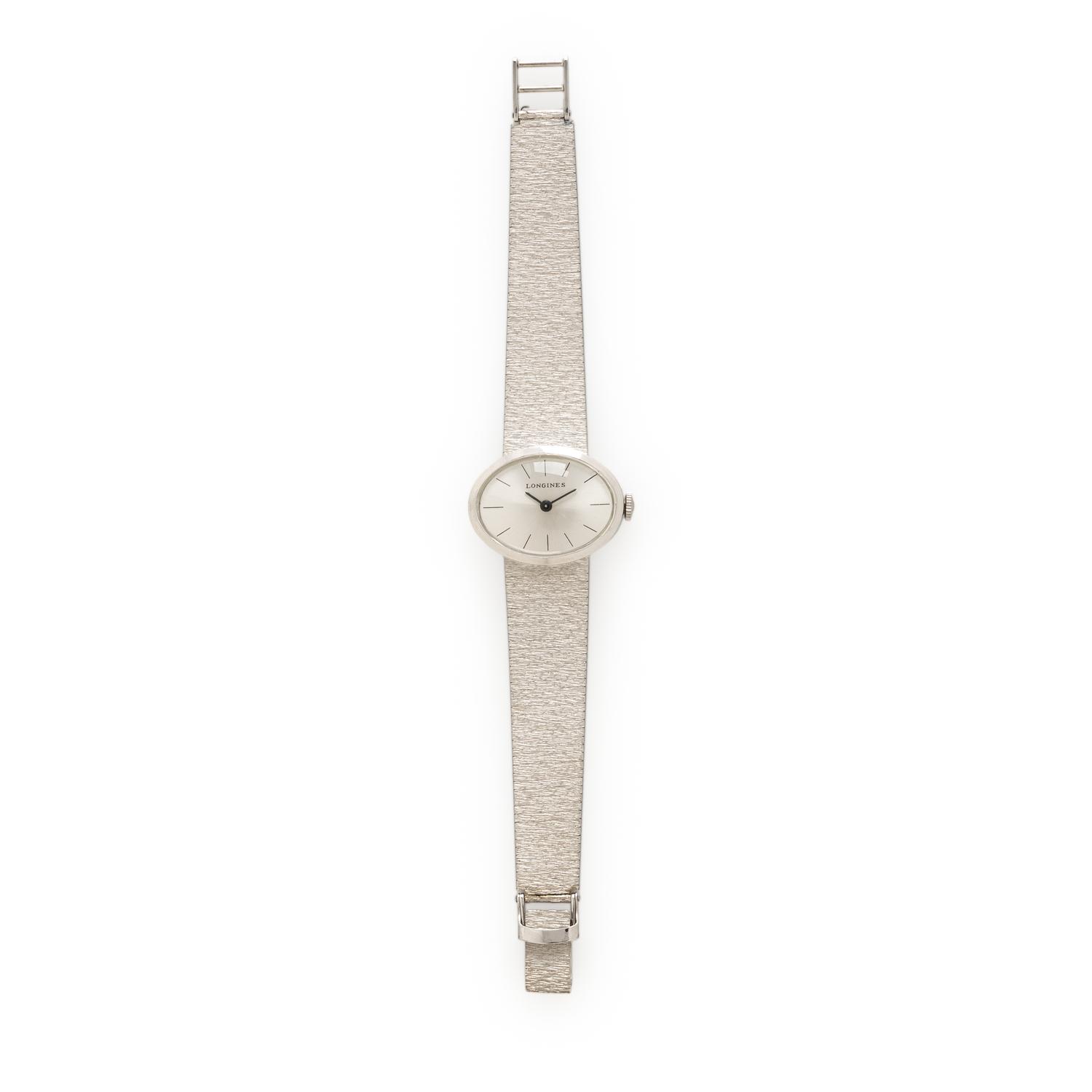 LONGINES, 14K WHITE GOLD WATCH