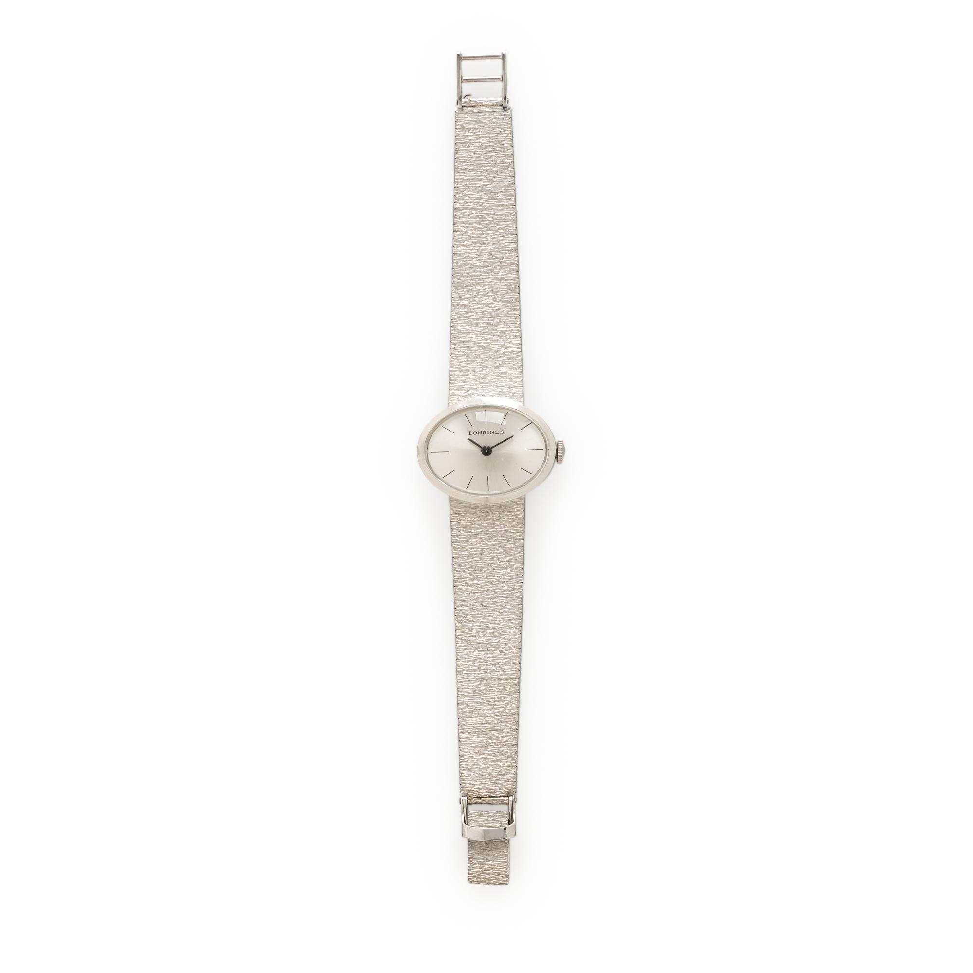LONGINES, 14K WHITE GOLD WATCH