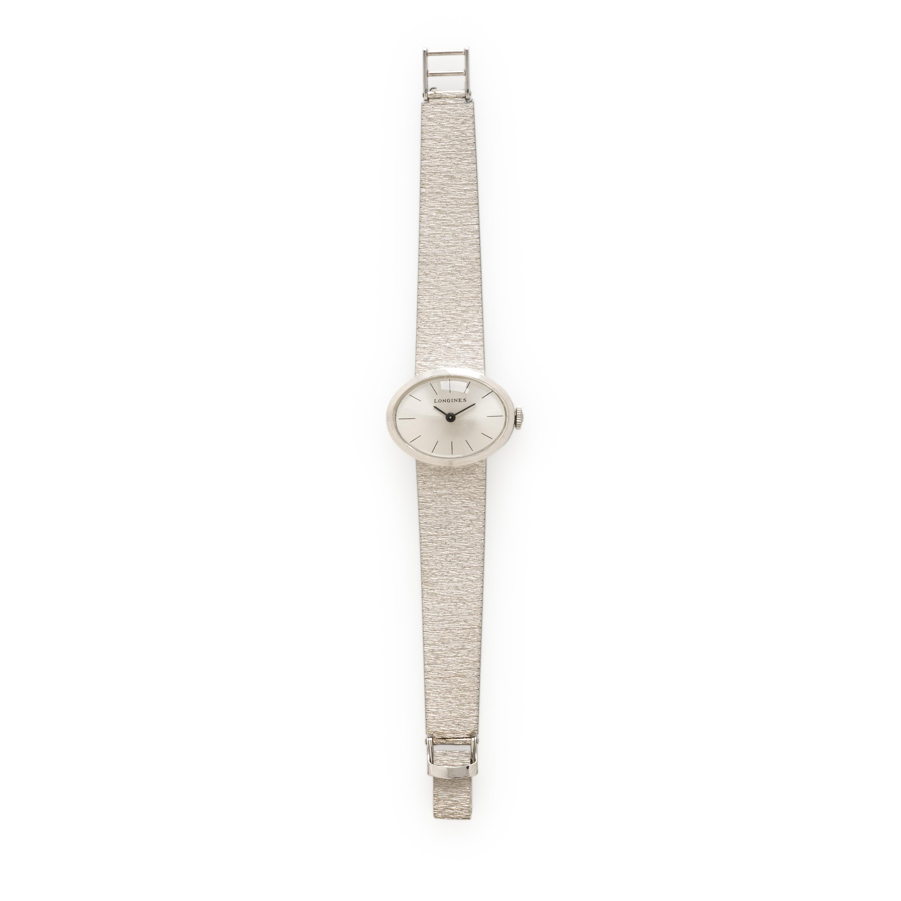 LONGINES, 14K WHITE GOLD WATCH