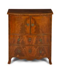 A Regency Style Mahogany Bow Front Side Cabinet