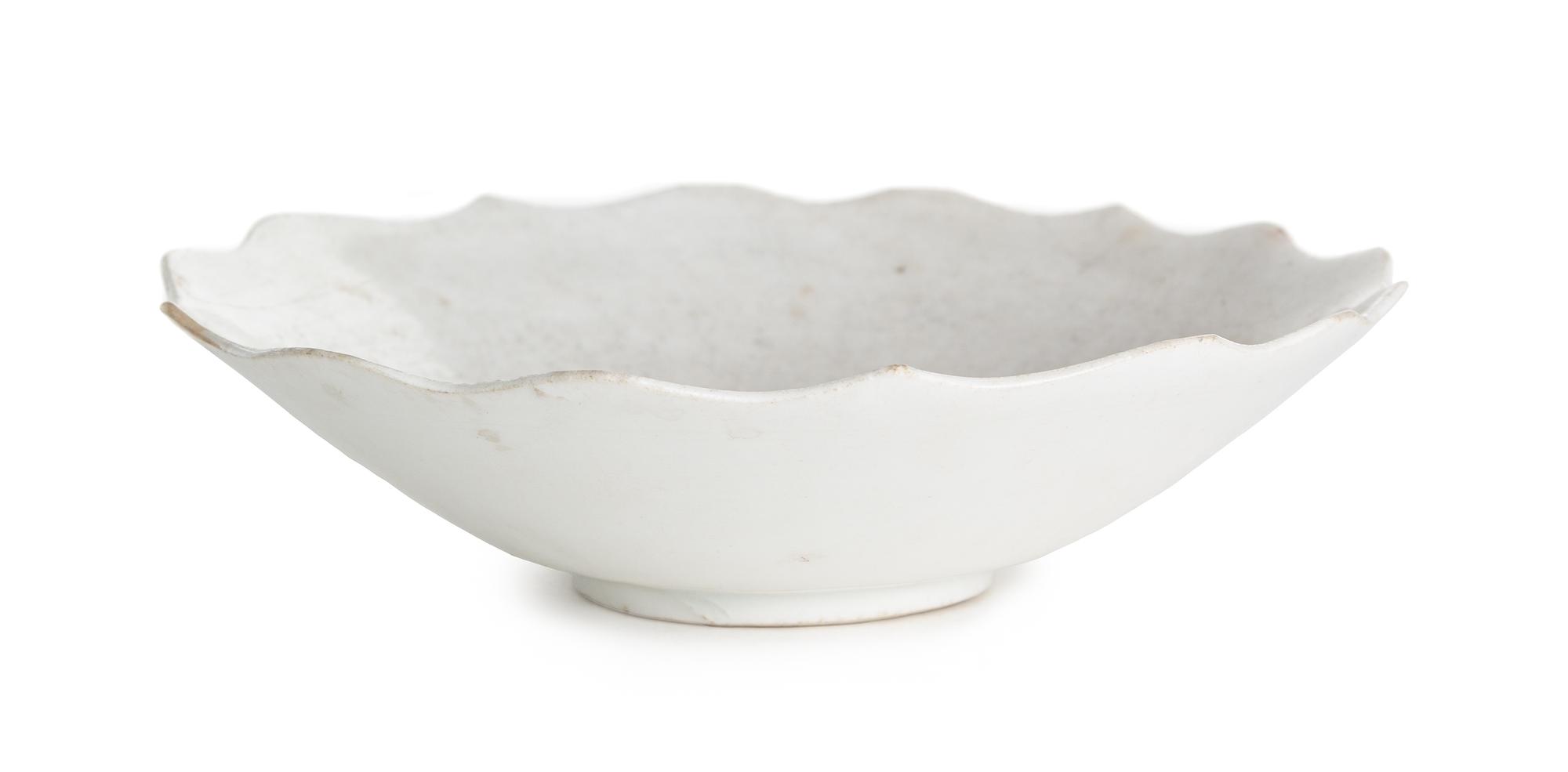 A White Glazed Porcelain Dish Diameter 5 3/4 inches.