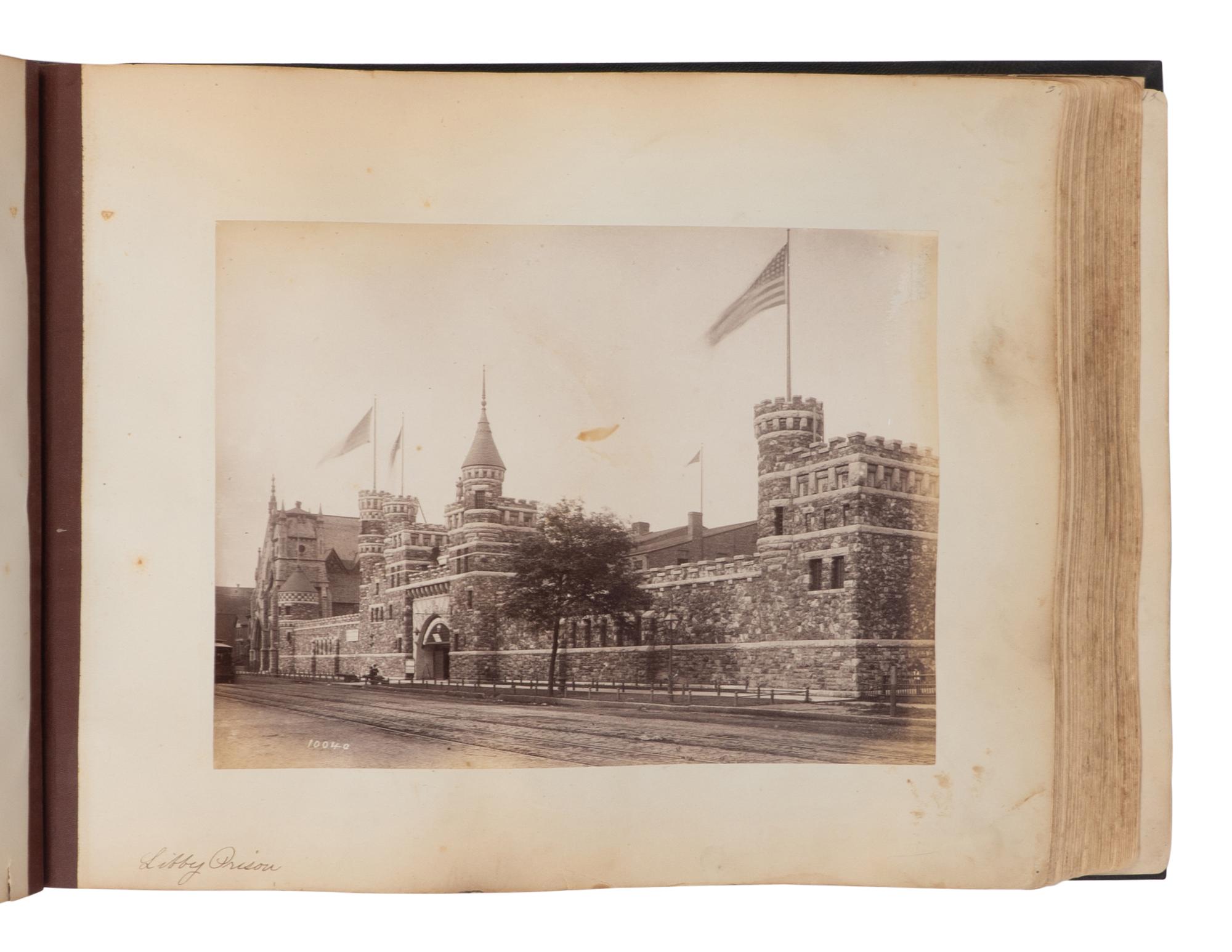 [CHICAGO]. TAYLOR, John W. (1846-1918), photographer. An album containing 154 albumen photographs of Chicago by a noted photographer, including important architectural images, as well as images relating to the preparations for the 1893 World's fair, the stockyards as described by Upton Sinclair, and more. Chicago, ca 1890.