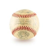 A 1961 New York Yankees Team Signed Autograph Baseball Including Roger Maris (Beckett Authentication Services) - 25 Signatures