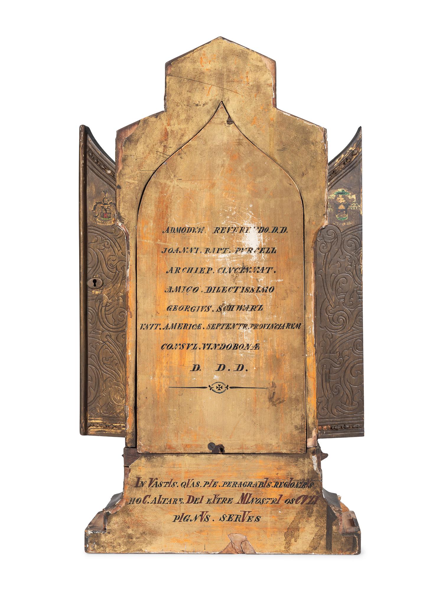 Five Gilt and Painted Wood Triptychs