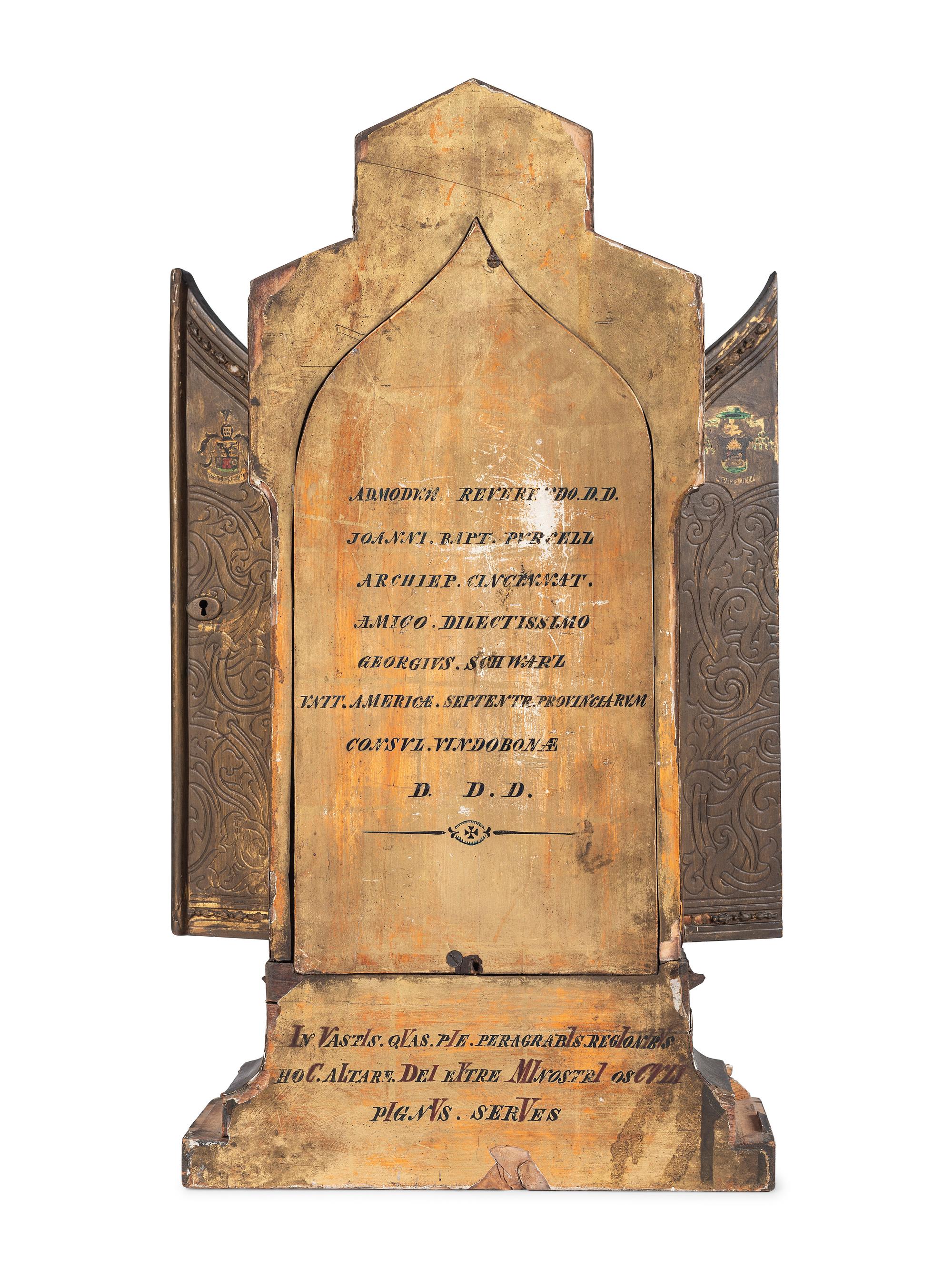 Five Gilt and Painted Wood Triptychs