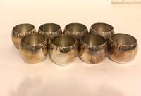A Set of Eight Poole Silver-Plate Wines Height of first set 2 1/2 inches. — 20TH CENTURY