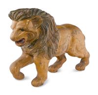 A Diminutive Carved Wood Lion Carousel Figure