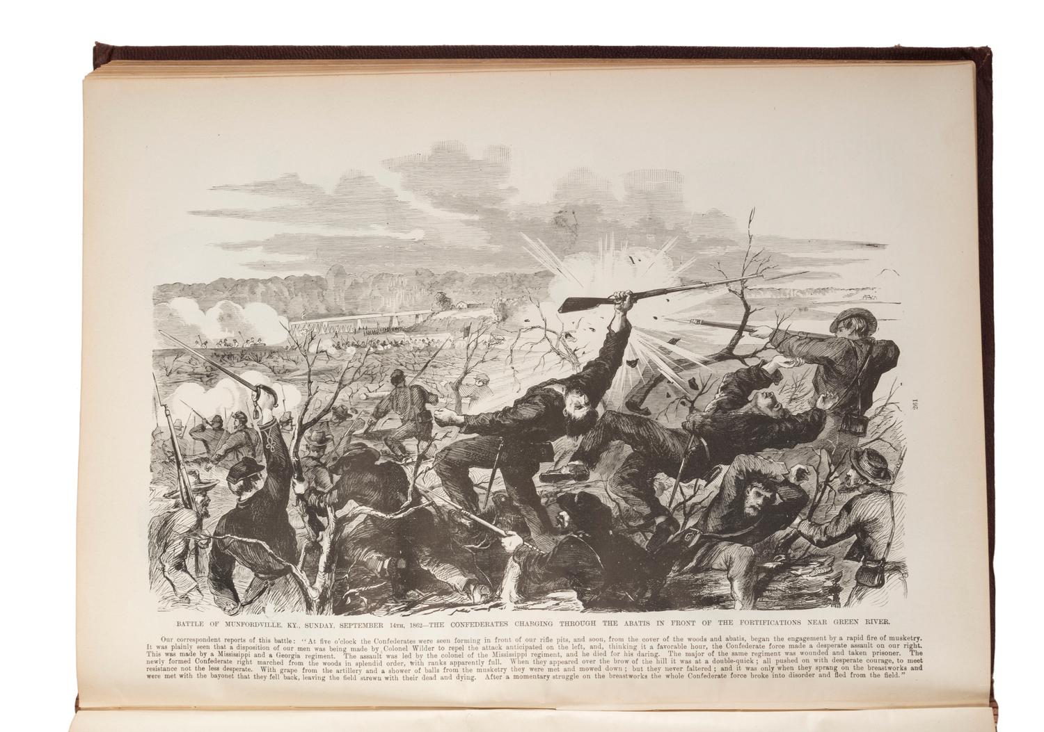 [CIVIL WAR - FRANK LESLIE]. SQUIER, E.G., editor. Frank Leslie's Pictorial History of the War . New York: Frank Leslie, 1862.