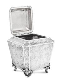 An Italian Silver Tea Caddy