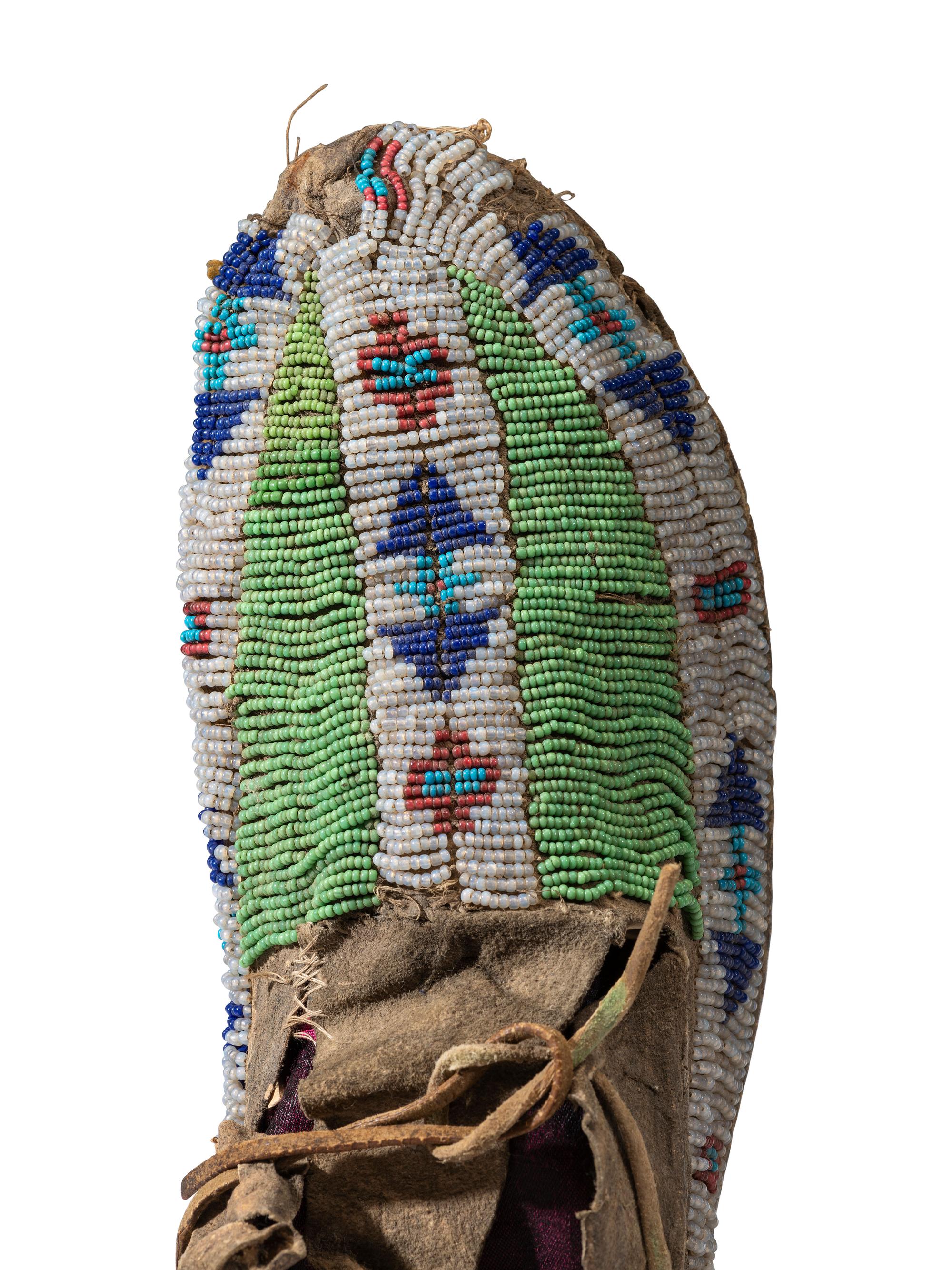 Sioux Beaded Hide Moccasins
