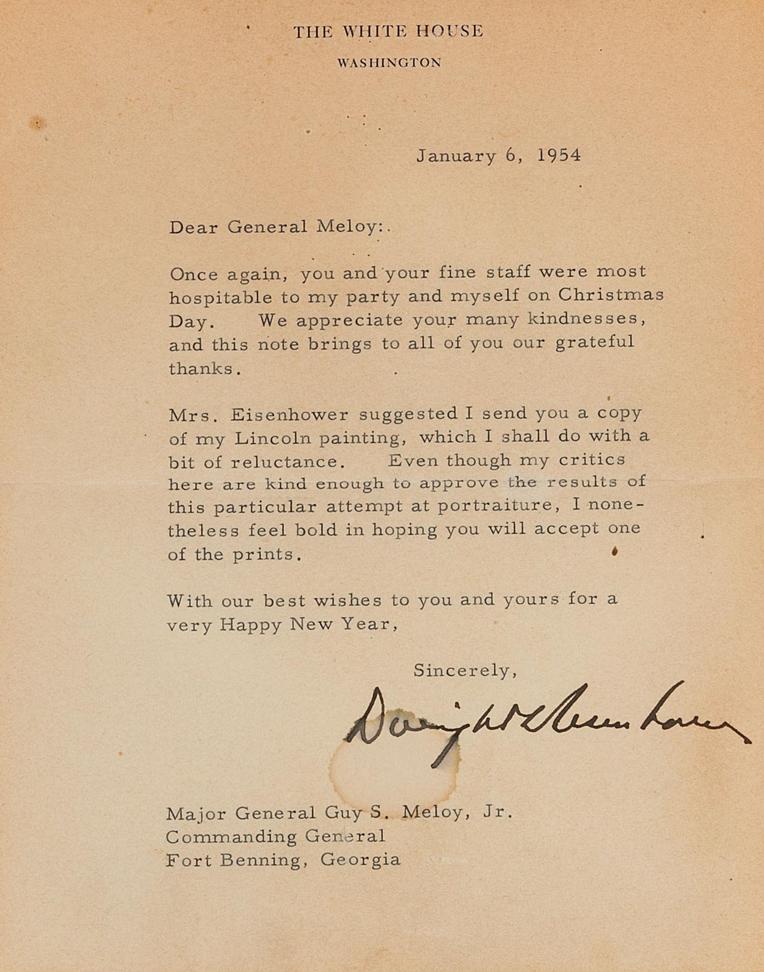 [POLITICS] Commemorative first day of issues. [ With: ] Eisenhower TLS with Lincoln portrait.