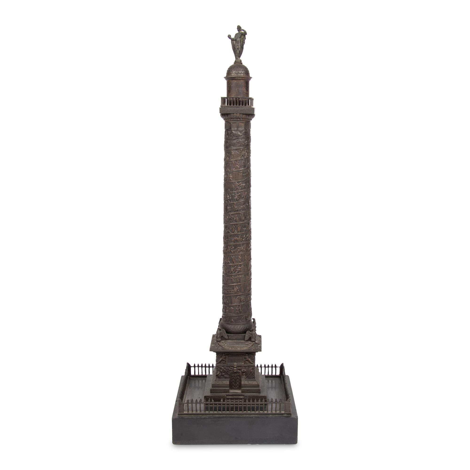 A Grand Tour Bronze Model of the Vendôme Column