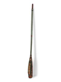A Folk Art Paint Decorated Wood Canoe Paddle
