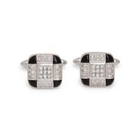 DIAMOND AND ONYX CUFFLINKS