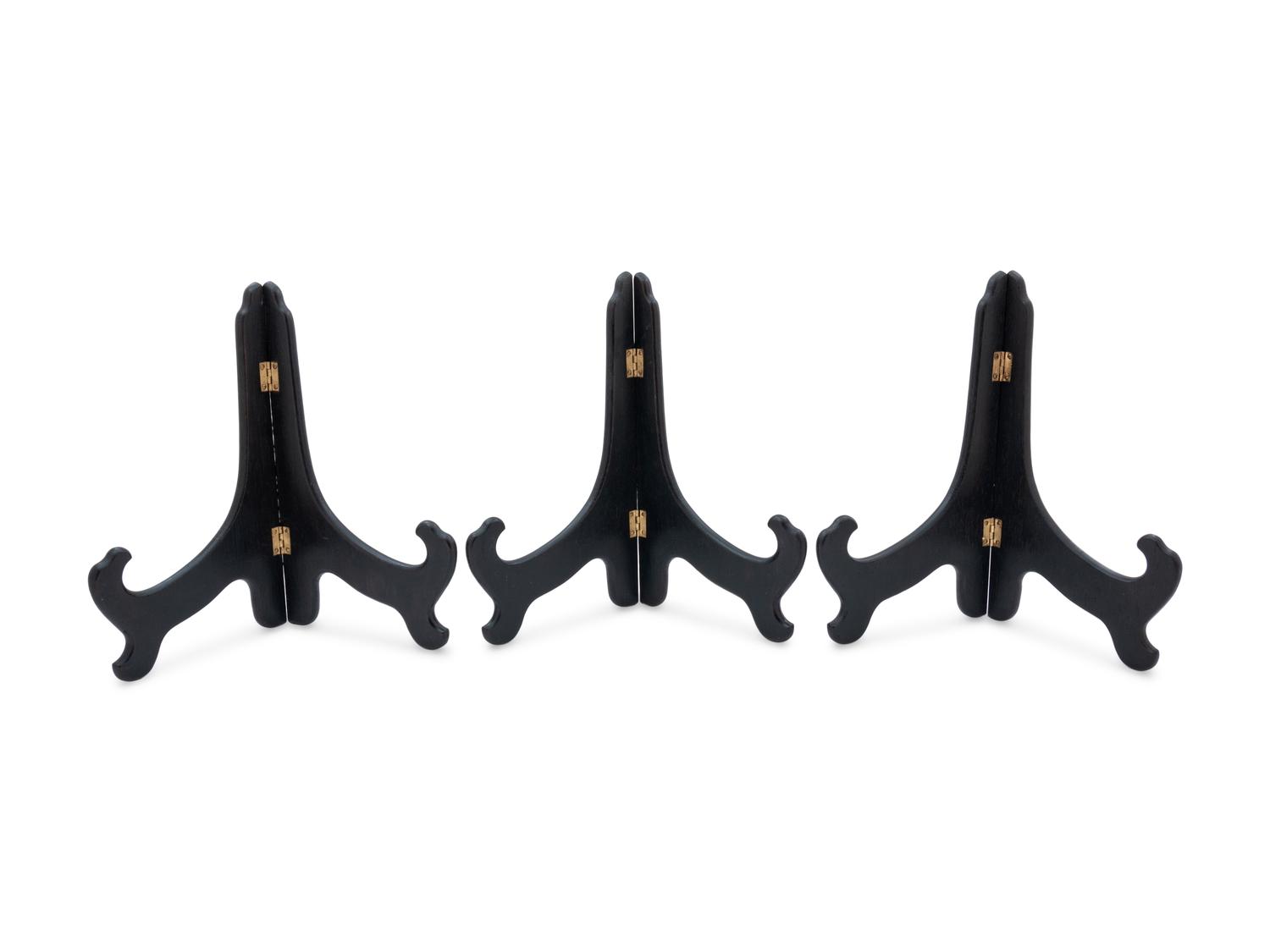 Twenty Chinese Hardwood Plate Stands