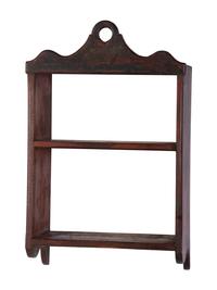 A Painted Wood Hanging Wall Shelf