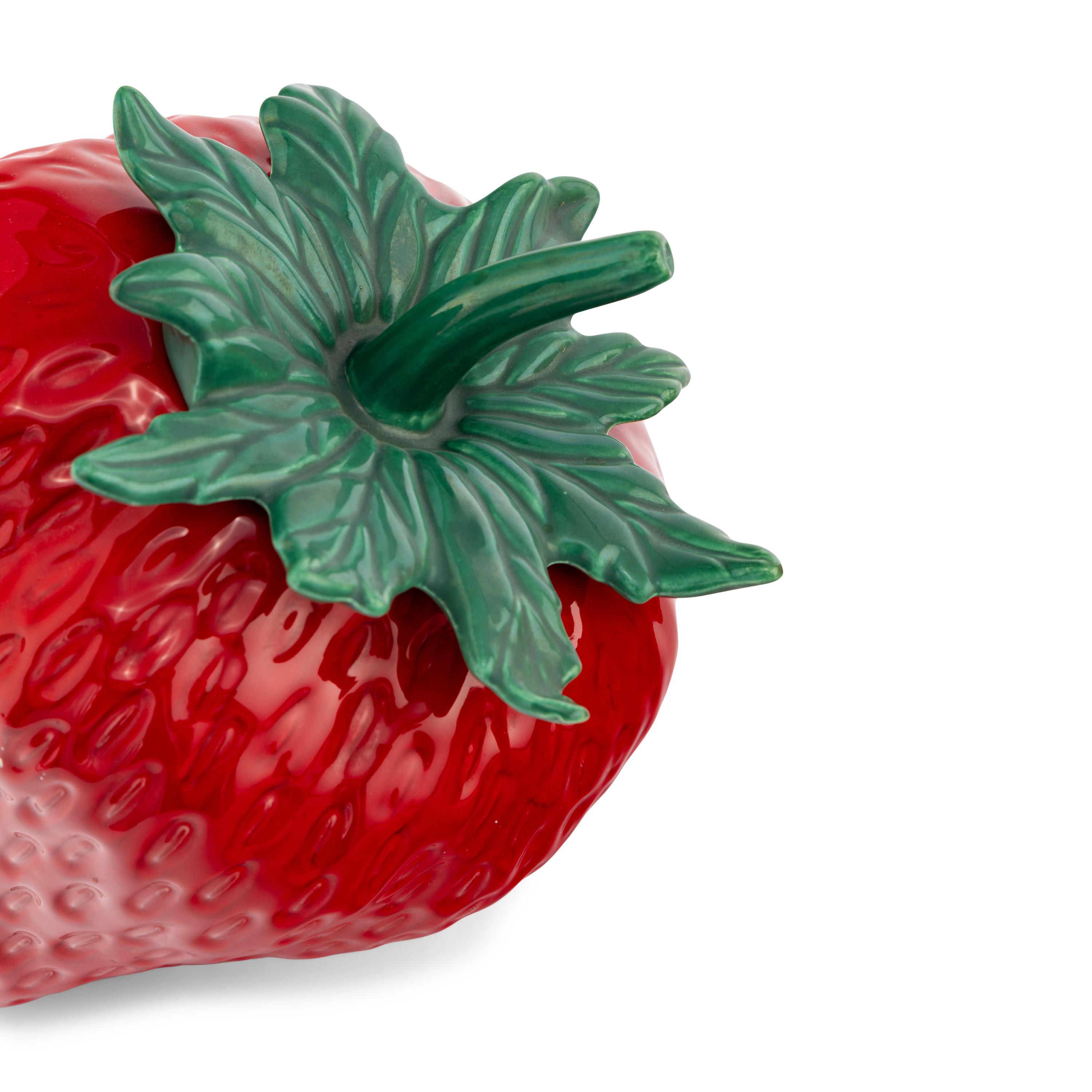 Three Ceramic Strawberry-Form Cookie Jars