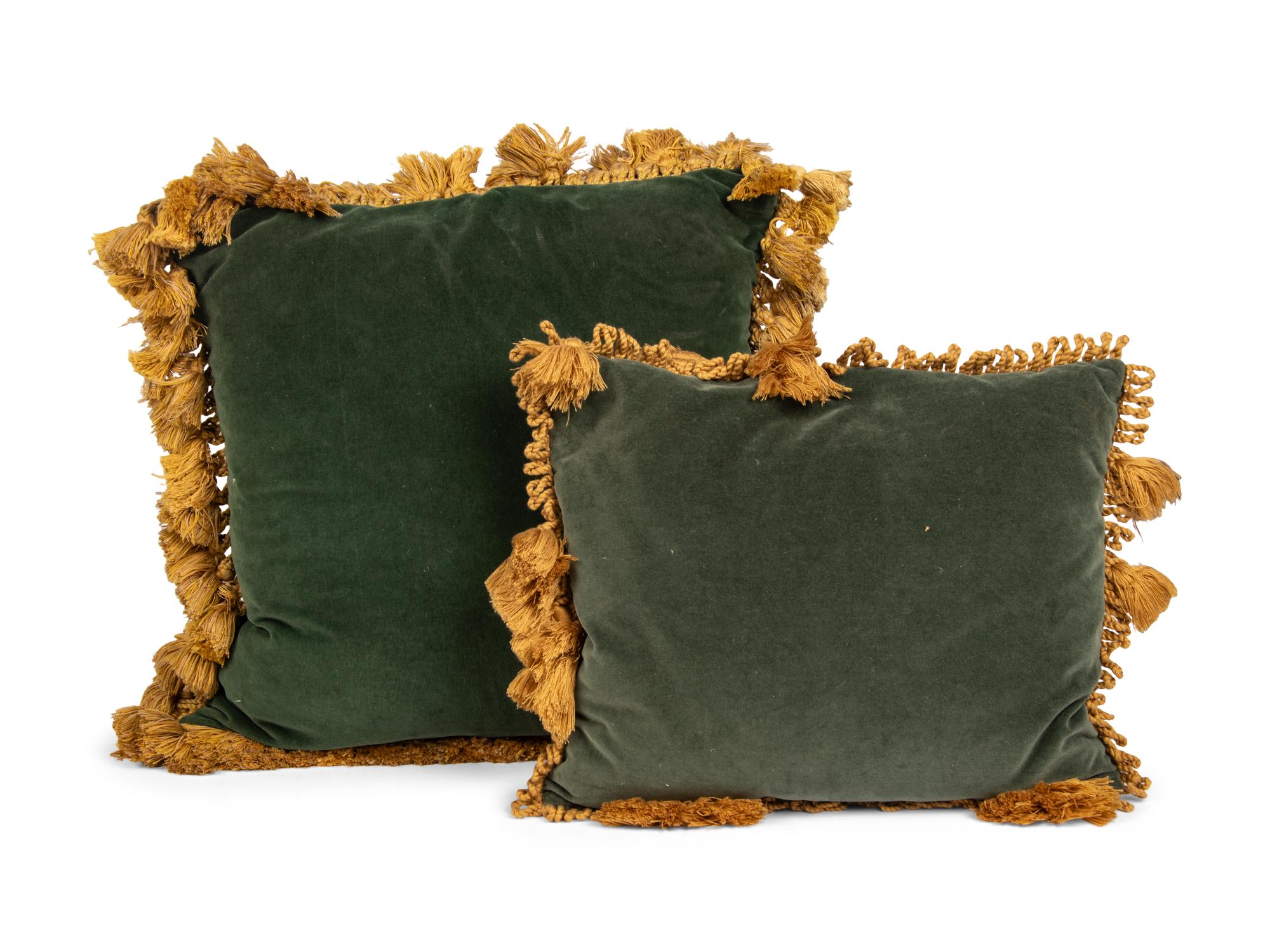 Two Flemish Floral Tapestry Throw Pillows