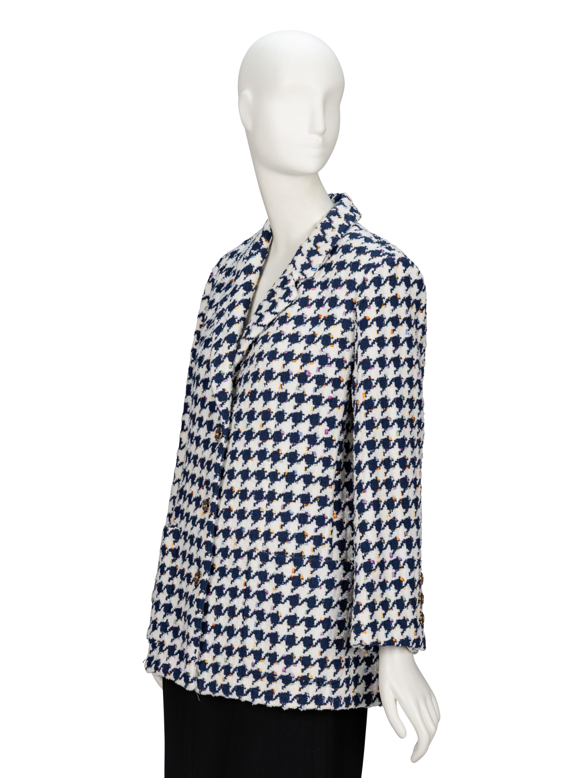 Chanel, Houndstooth Tweed Blazer