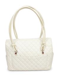 CHANEL, LARGE TWO-TONE LIGNE CAMBON BAG