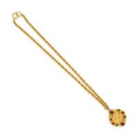 Chanel, Pâte de Verre-Studded Pendant Necklace