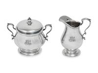 A Tiffany & Co. Silver Creamer and Covered Sugar