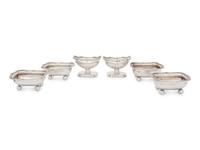 Six George III Silver Salt Cellars